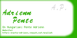 adrienn pente business card